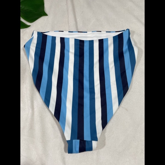 NEW Chelsea28 Easy Retro‎ High Waist Swim Bikini Bottoms Blue [ Small ] 4105 - Picture 8 of 11